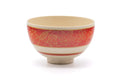 Japanese Matcha Bowl - Red Gold Momiji Kyo Chawan - 400ml