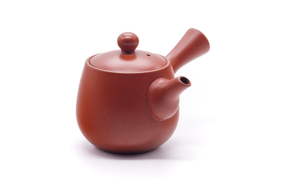 Japanese Kyusu - Smooth Red Shudei Tokoname Teapot - 150ml