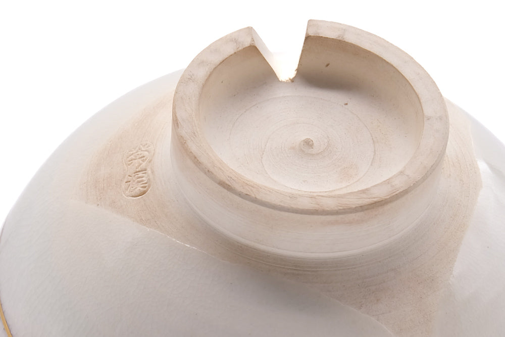 Japanese Matcha Bowl - 七宝 Shippō Striped Kyo Chawan - 400ml