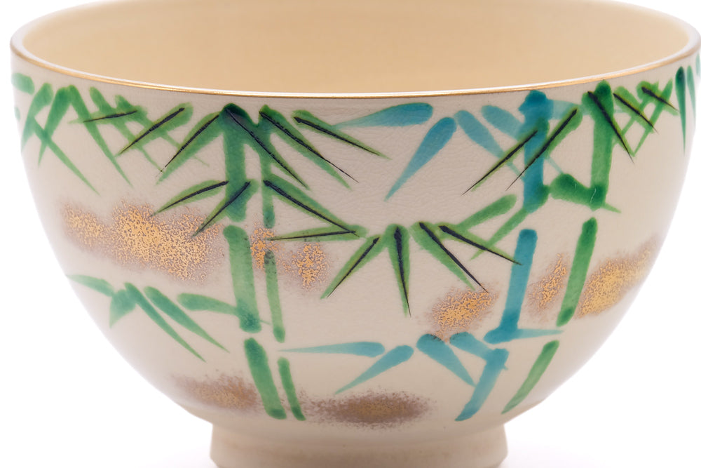 Japanese Matcha Bowl - Bamboo Kyo-yaki Chawan - 445ml