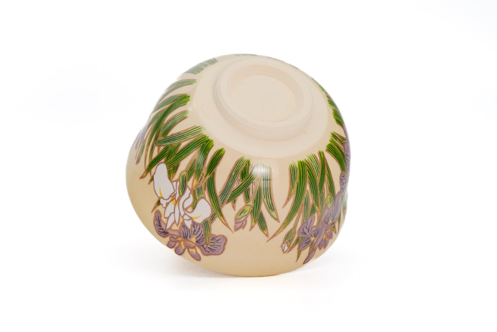 Irises Kyō-yaki Chawan