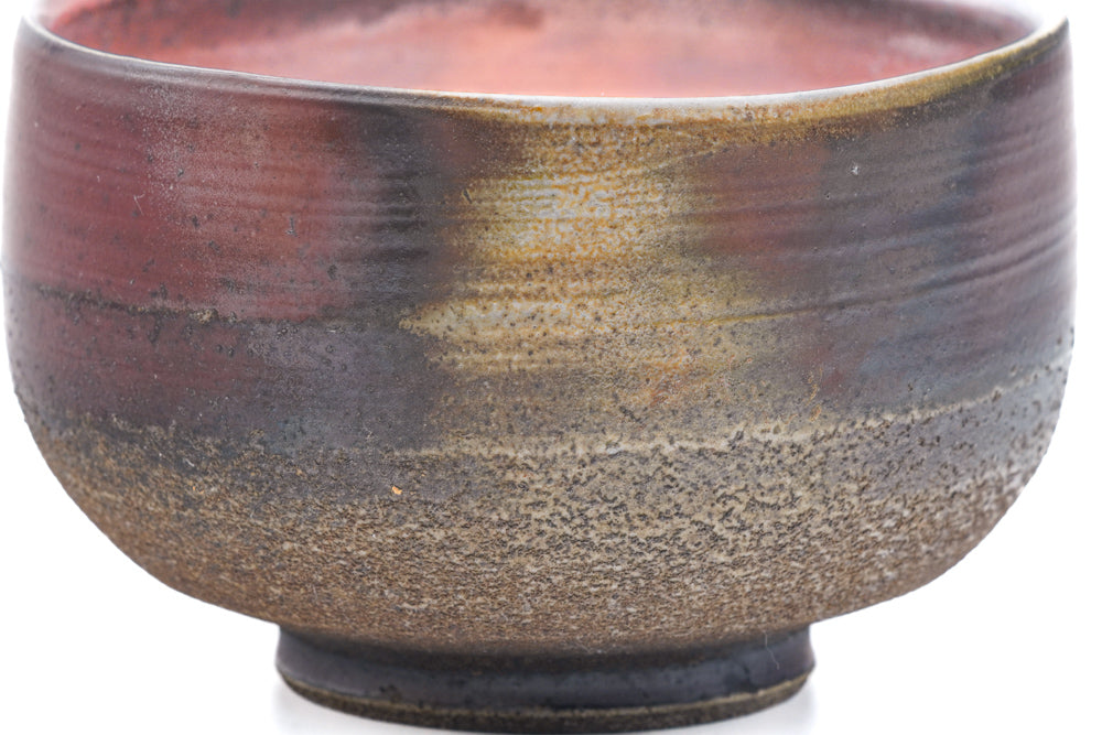 Japanese Matcha Bowl - 難波総城 Namba Sōjō - Textured Bizen-yaki Chawan