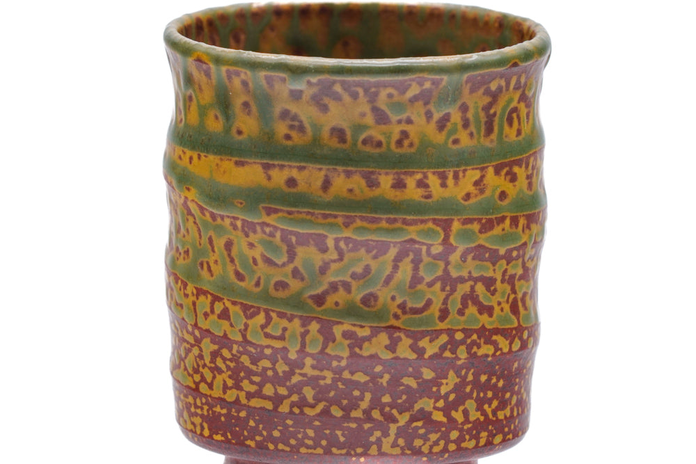 Japanese Teacups - Pair of Meoto Green Ash Glazed Tokoname Yunomi
