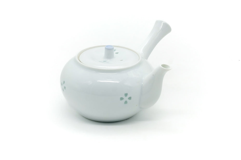Japanese Kyusu - Floral Porcelain Arita-yaki Teapot - 340ml