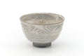Japanese Matcha Bowl - Chrysanthemum Mishima White Slip Inlay Chawan