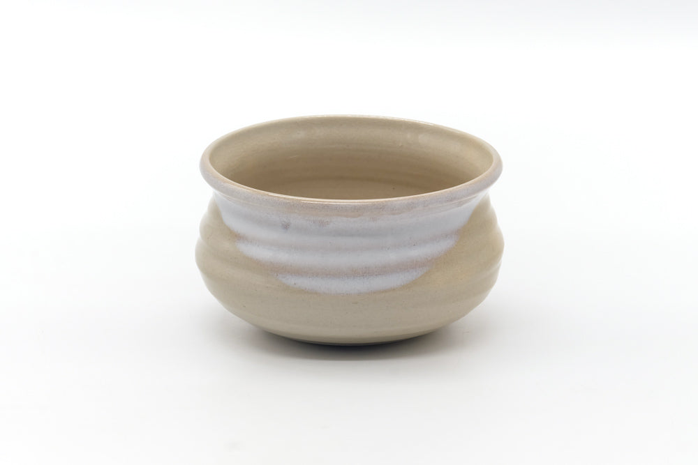 Japanese Kensui - Classic Beige White Hagi-yaki Water Bowl - 650ml