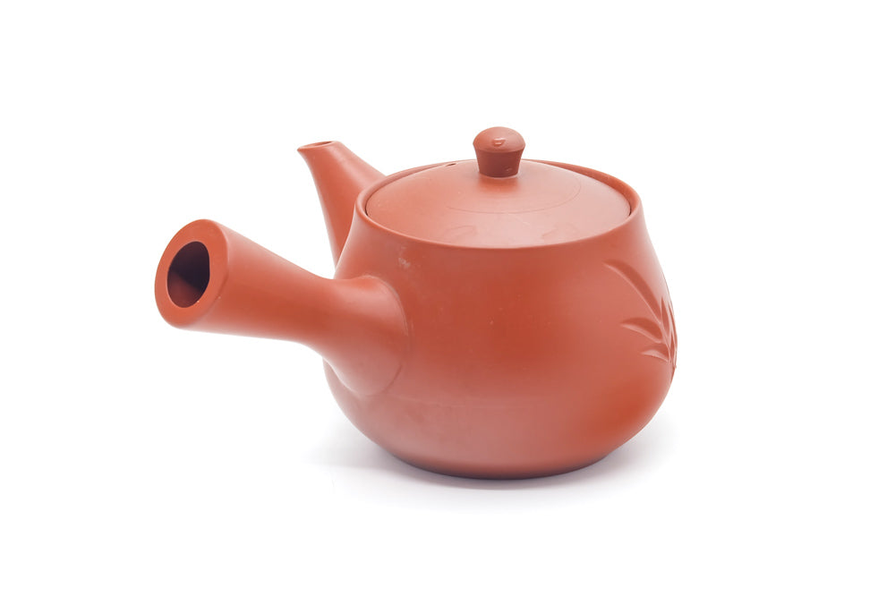 Japanese Kyusu - Bamboo Engraved Tokoname Teapot - 340ml