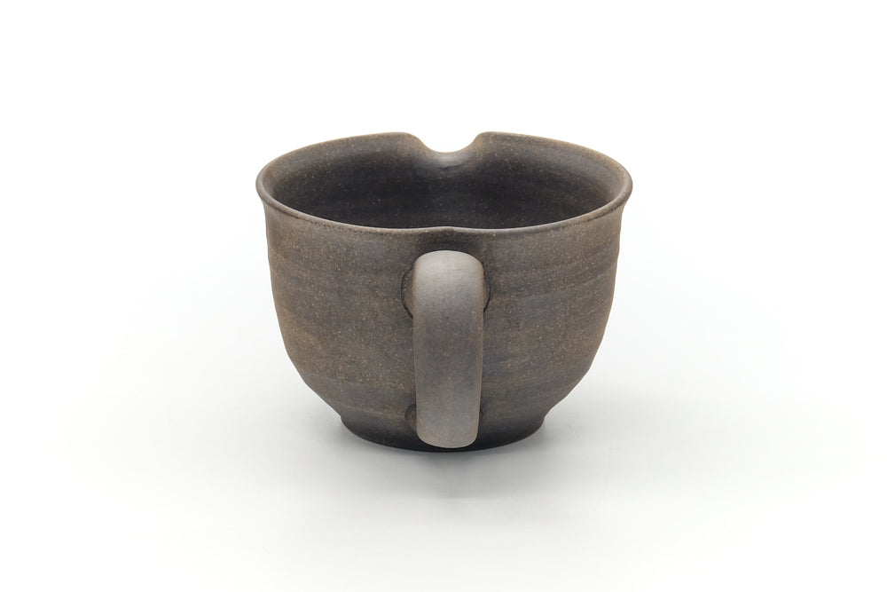 Japanese Yuzamashi - Brown Unglazed Ushirode Water Cooler - 290ml