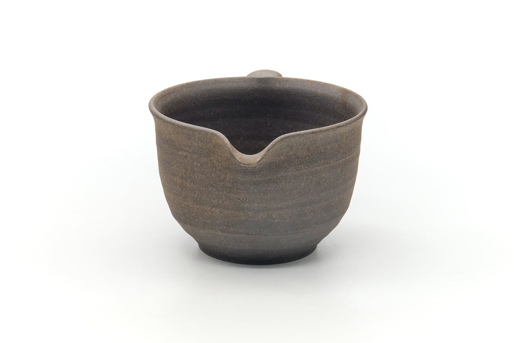 Japanese Yuzamashi - Brown Unglazed Ushirode Water Cooler - 290ml