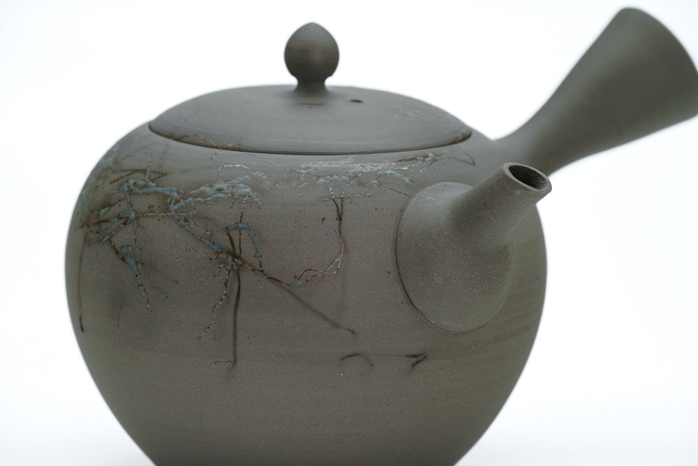 Grey Mogake Maru-gata Kyusu  - 300ml