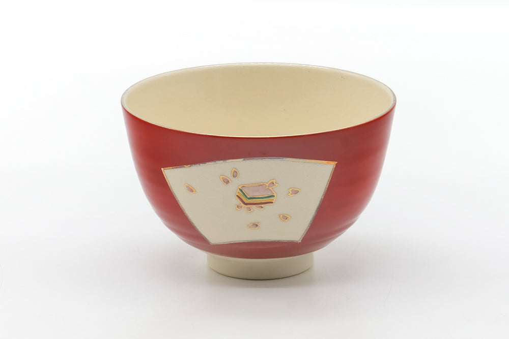 Japanese Matcha Bowl - Floral Geisha Kyo-yaki Chawan - 400ml