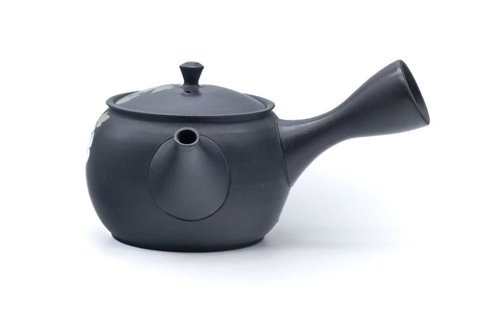 Japanese Kyusu - Grey Camellia Tokoname Teapot - 250ml
