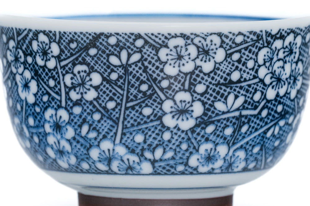 Blue Plum Blossom Porcelain Teacup - 75ml