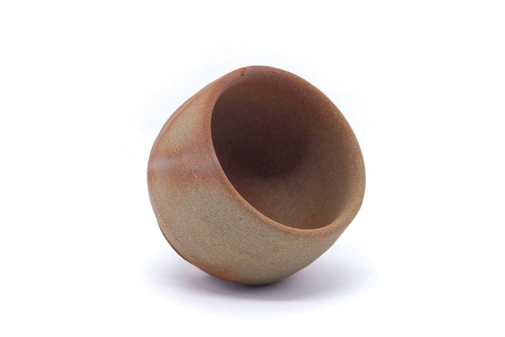 Japanese Teacup - Orange Hidasuki Bizen Guinomi - 50ml