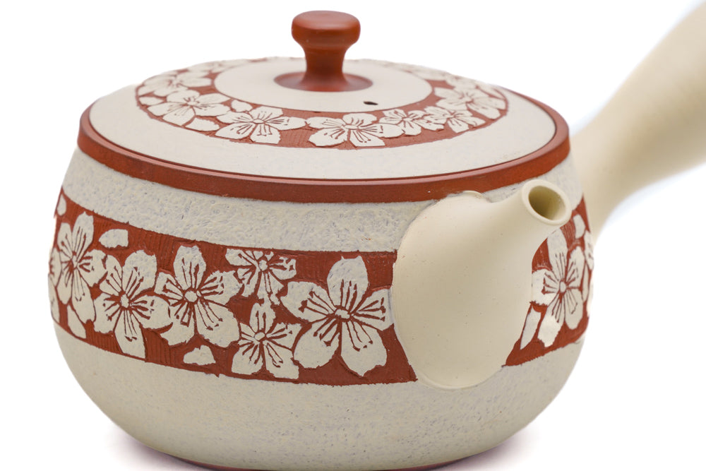 Engraved Sakura Tokoname Teapot - 250ml