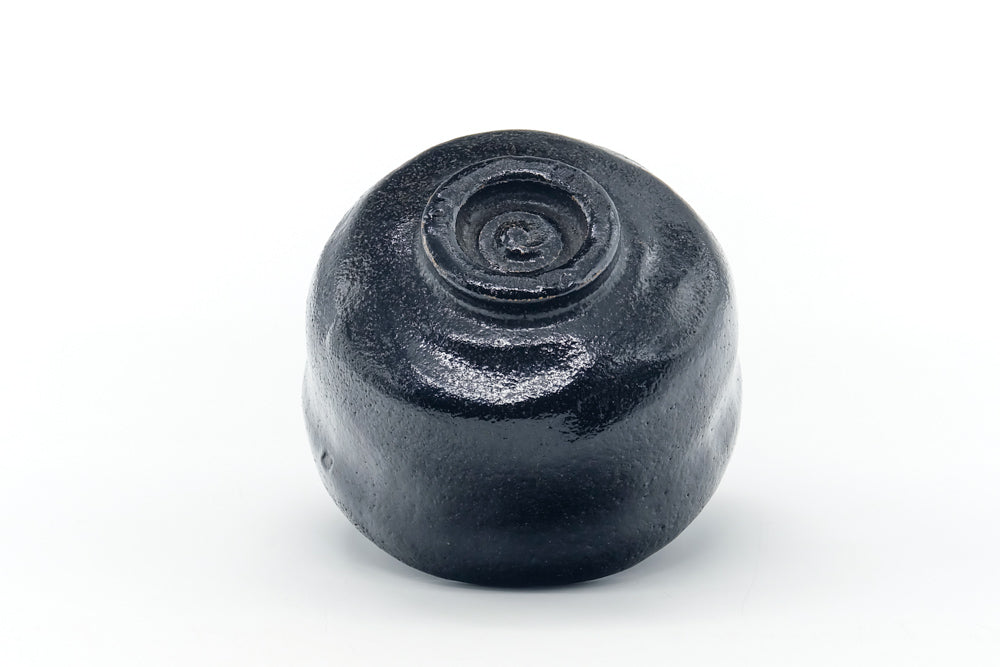 Japanese Matcha Bowl - Black Waisted Raku-yaki Chawan - 250ml