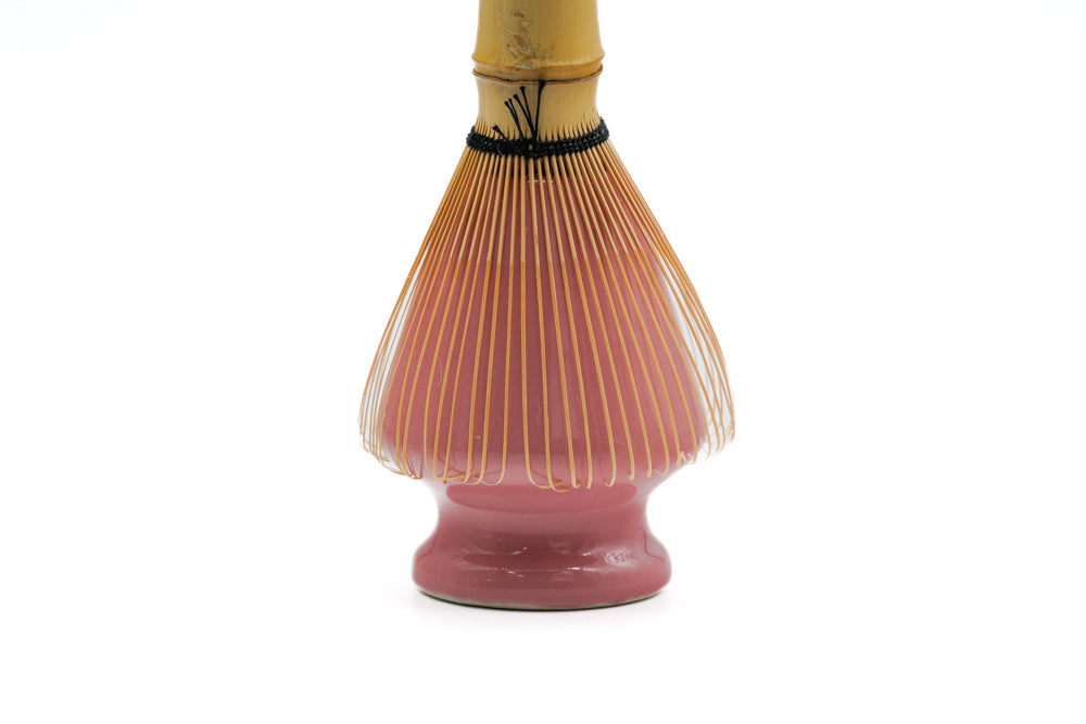 Pink Seto-yaki Kusenaoshi - Matcha Whisk Shaper