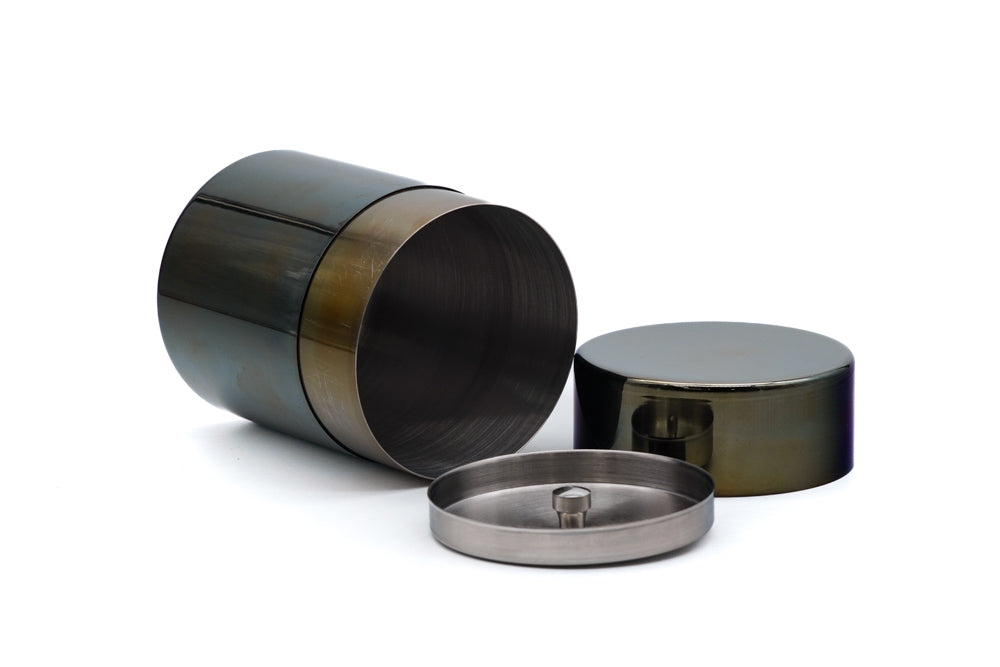 Japanese Chazutsu - Vintage Stainless Steel Tea Canister