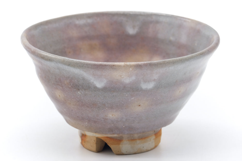 Japanese Matcha Bowl - Grey Pink Gohonte Hagi Chawan - 200ml