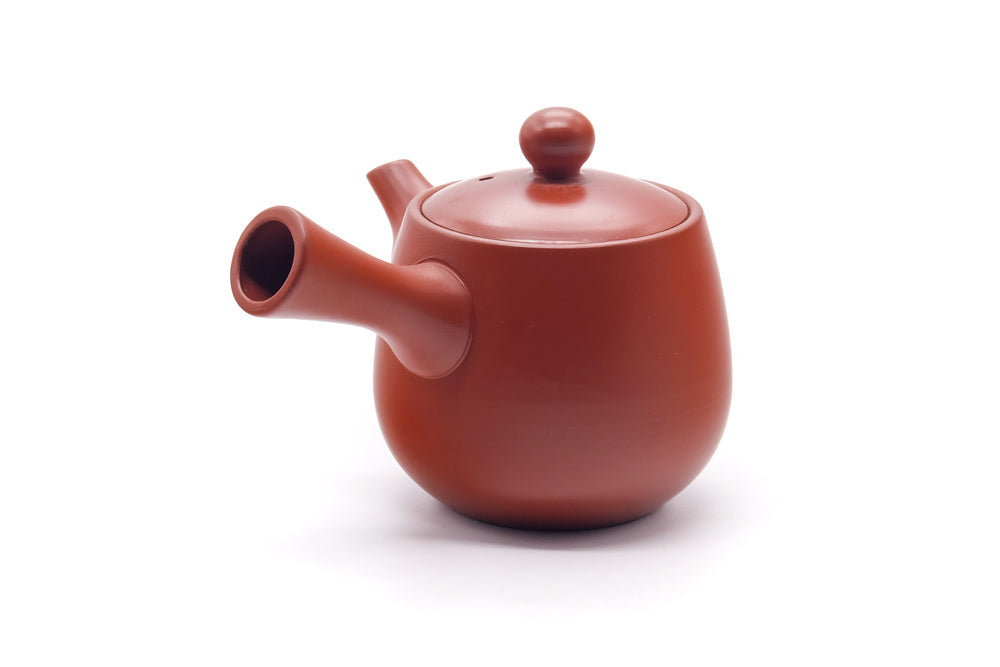 Japanese Kyusu - Smooth Red Shudei Tokoname Teapot - 150ml