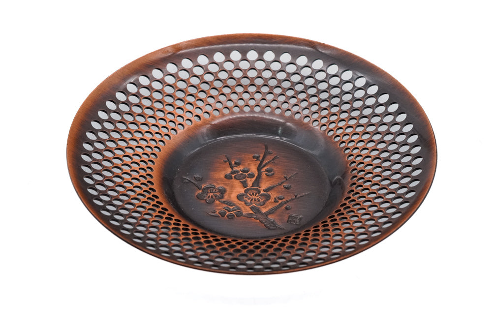 Japanese Chataku - Set of 5 Unique Vintage Copper Tea Saucers