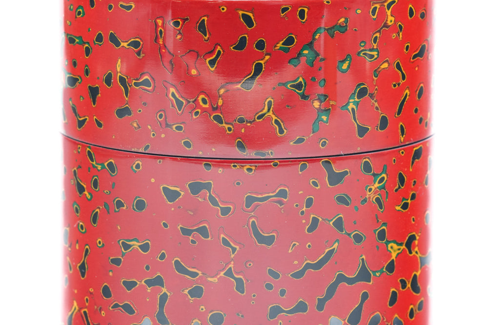 Aka Kara-Nuri Chazutsu - Red Lacquerware Tea Canister