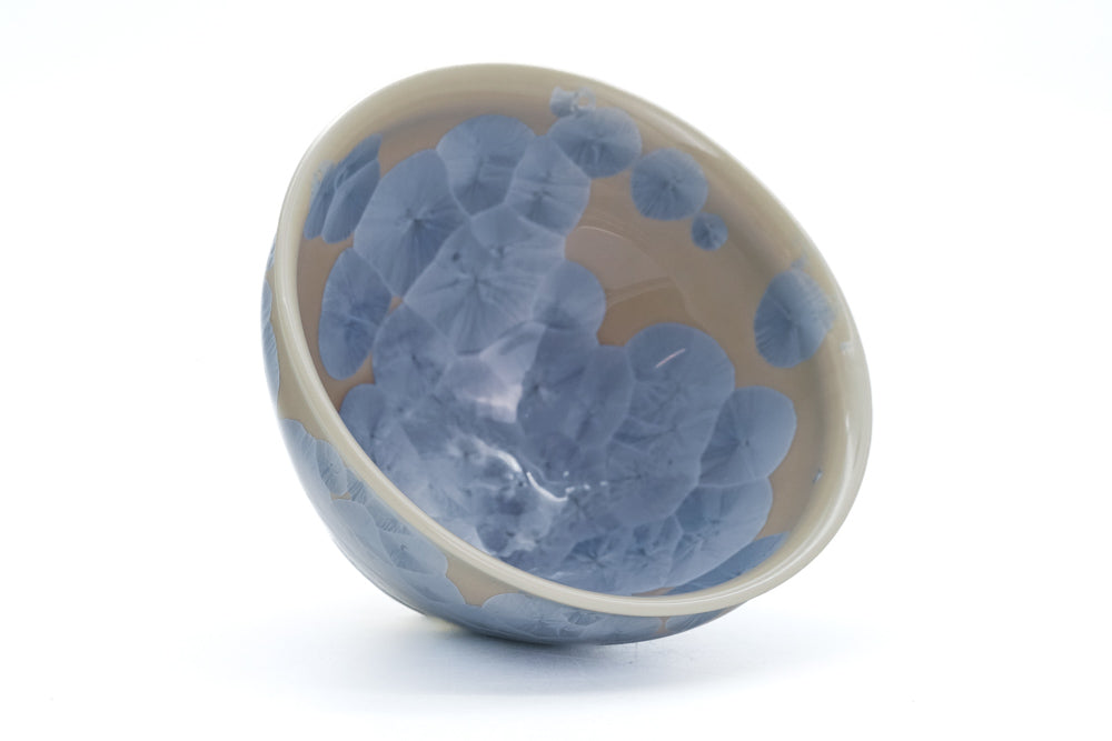 Icy Blue Hanakessho Crystal Glaze Tenmoku Chawan