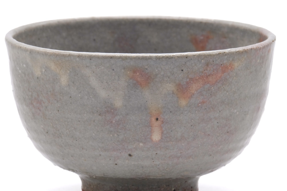 Japanese Matcha Bowl - Vintage Grey Pink Chawan - 400ml
