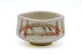 Japanese Matcha Bowl - Abstract White Shino Mino-yaki Chawan