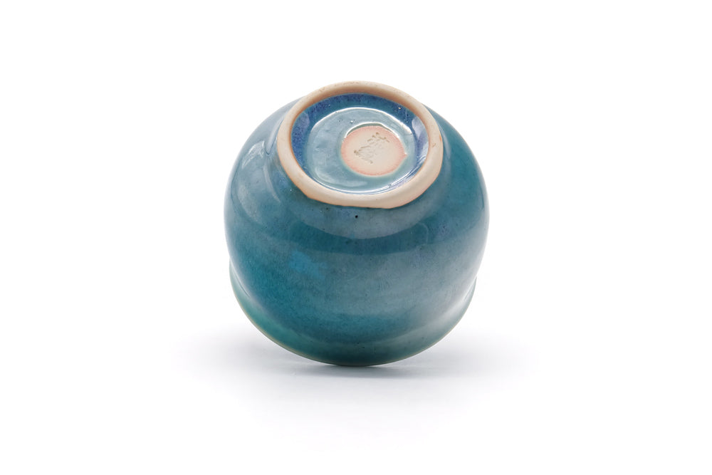 Japanese Teacup - Turquoise Blue Glazed Yunomi - 100ml