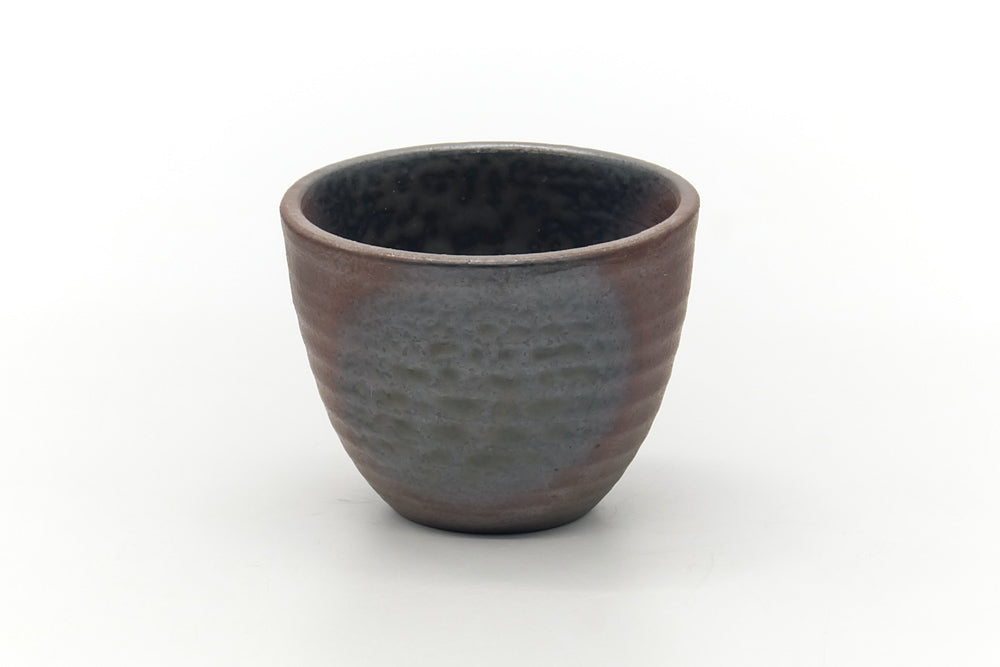 Japanese Teacup - Dark Grey Bizen Yunomi - 70ml