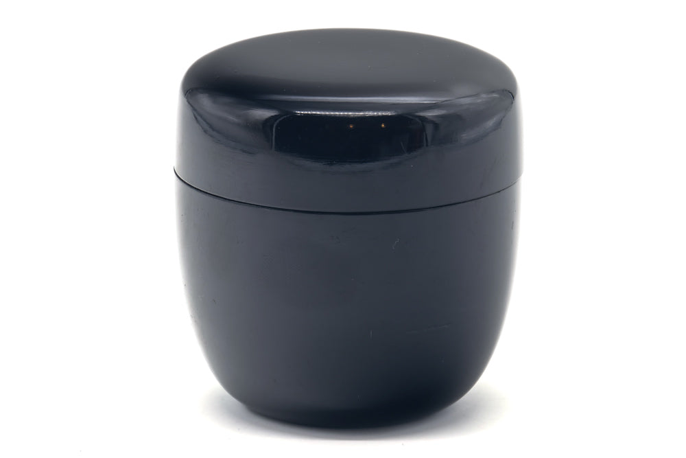 Japanese Natsume - Plain Black Lacquer Tea Caddy