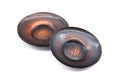 Japanese Chataku - Set of 5 Unique Hammered Copper Tea Saucers