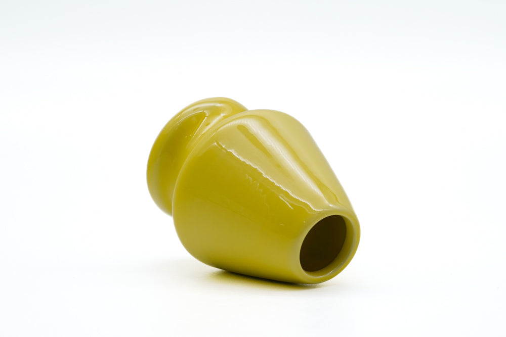 Yellow Seto-yaki Kusenaoshi - Matcha Whisk Shaper