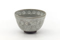Japanese Matcha Bowl - Chrysanthemum Mishima White Hakeme Chawan