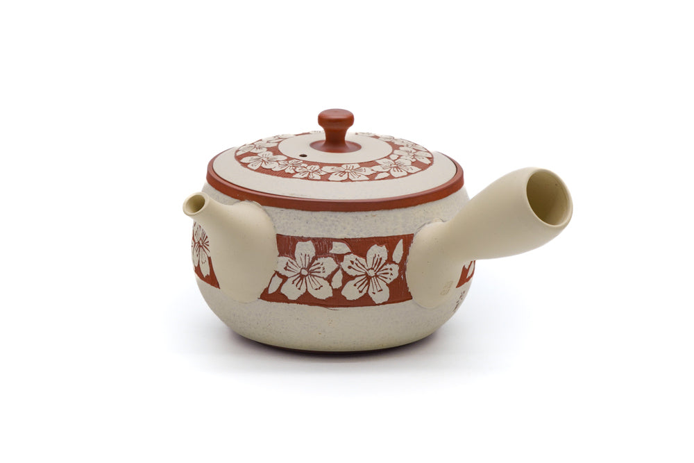 Engraved Sakura Tokoname Teapot - 250ml