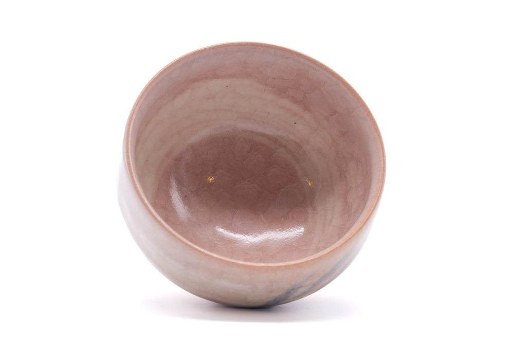 Japanese Matcha Bowl - Pink Snowflake Glazed Kiyomizu Chawan - 450ml