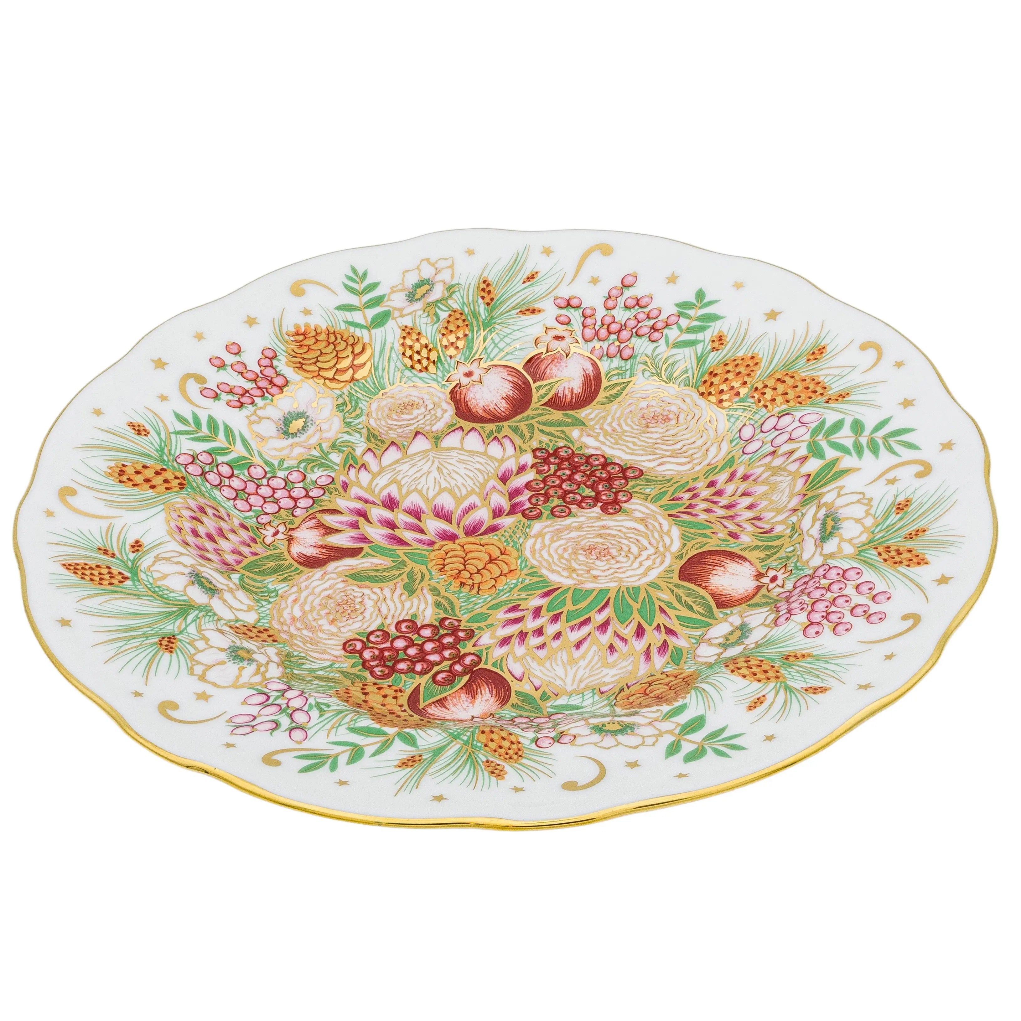 Royal Crown Derby Holiday 7" Bouquet Plate Bone China