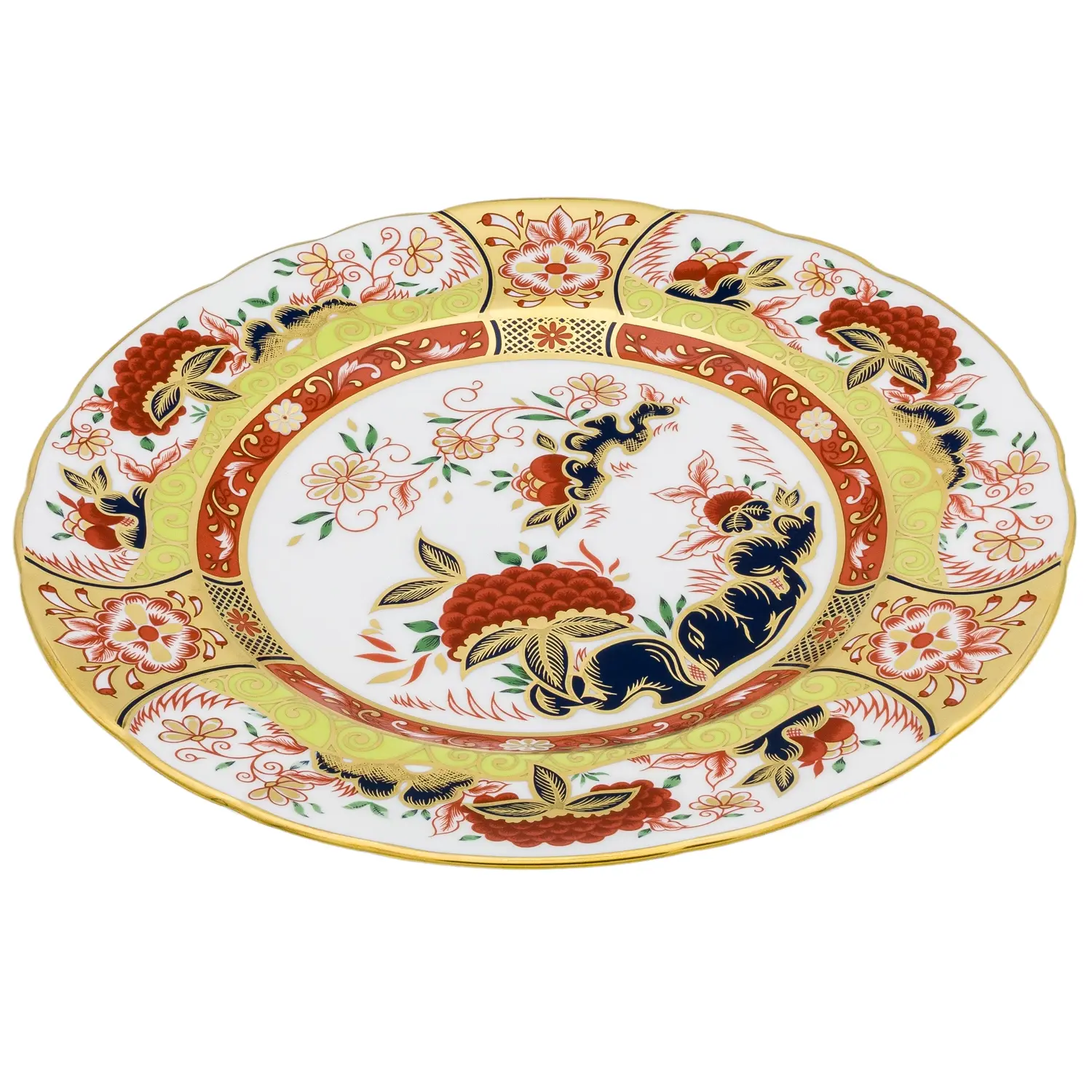 Royal Crown Derby 8" Golden Peony Plate