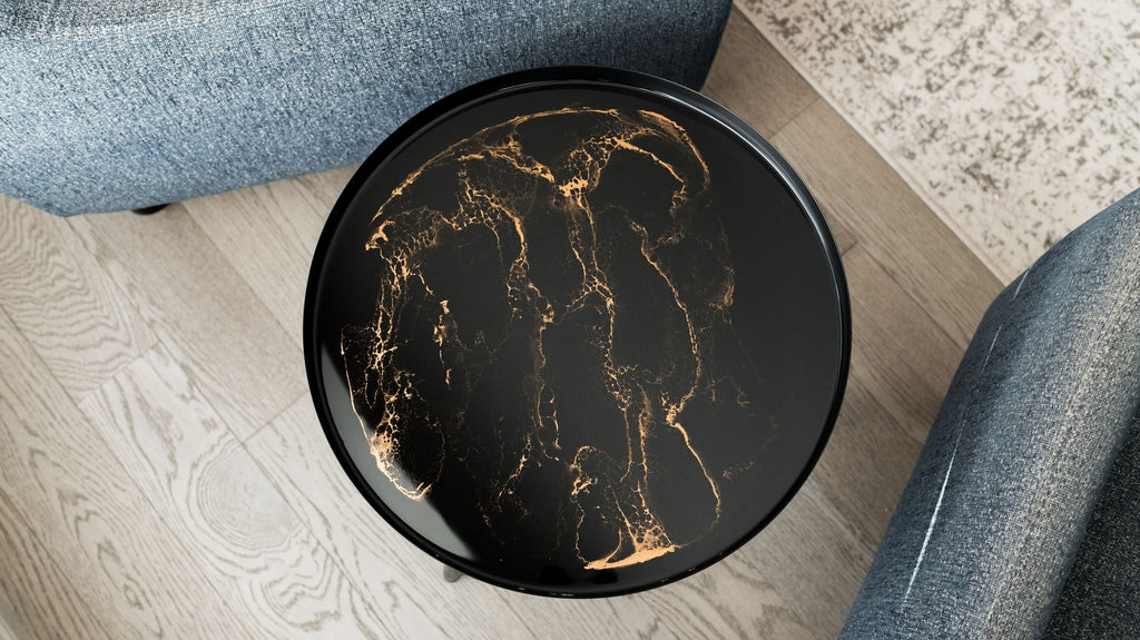 Resin Accented Side Table