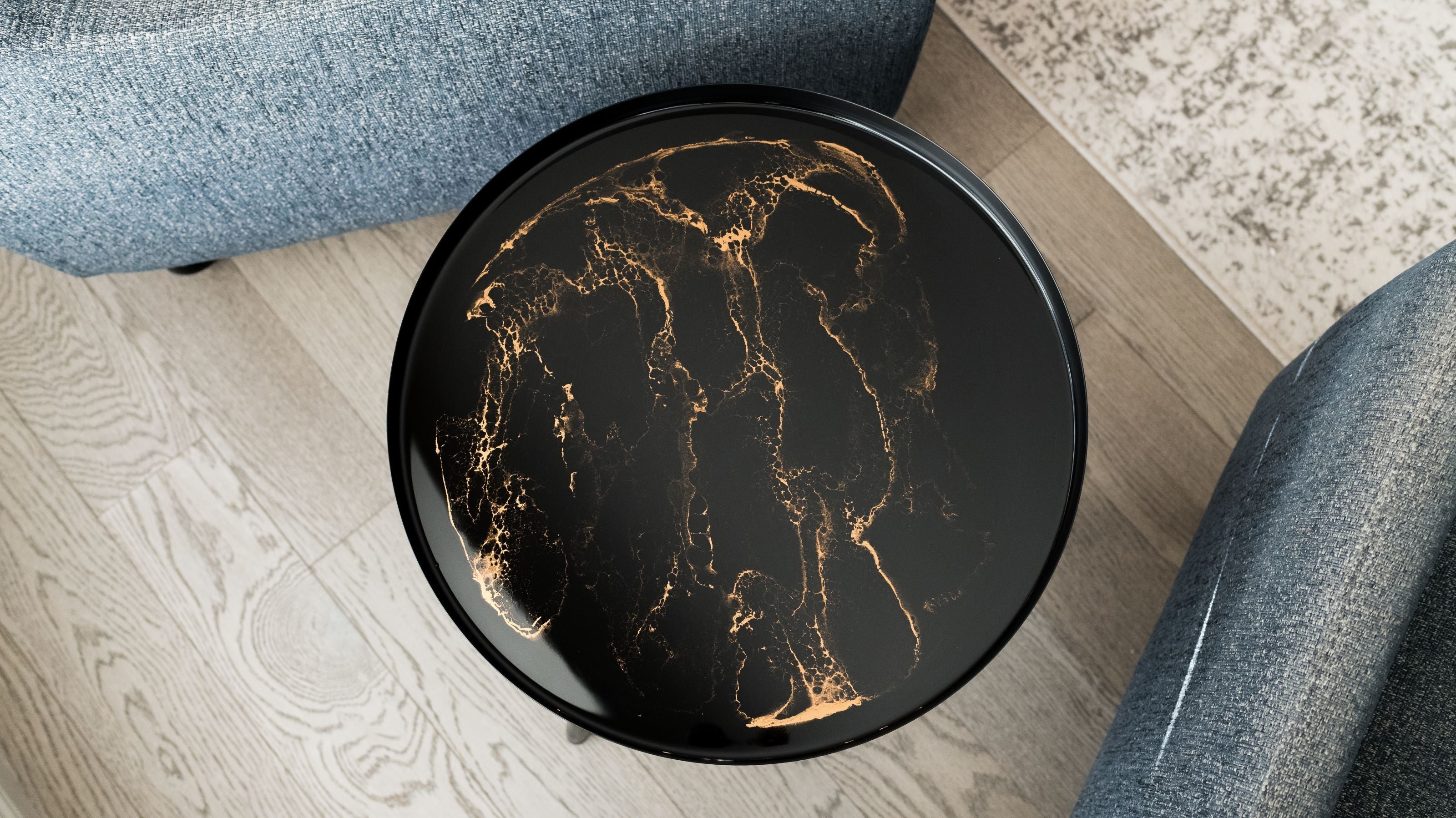 Resin Accented Side Table