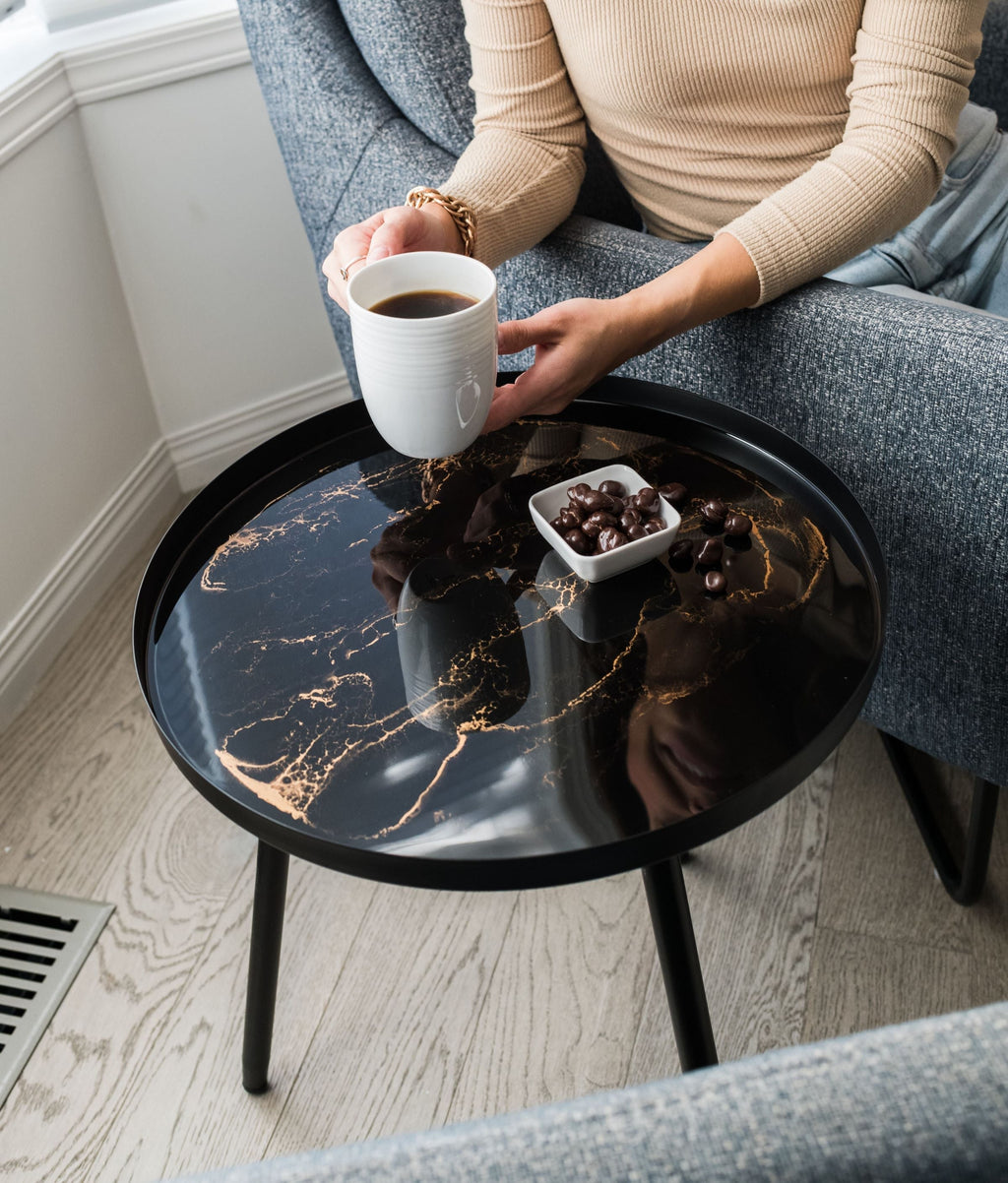 Resin Accented Side Table