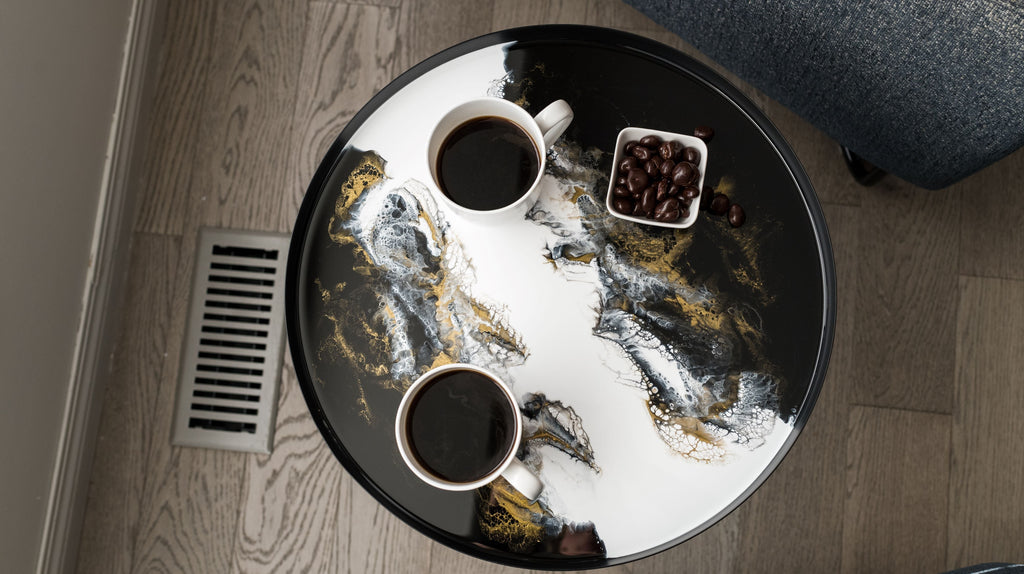 Resin Accented Side Table