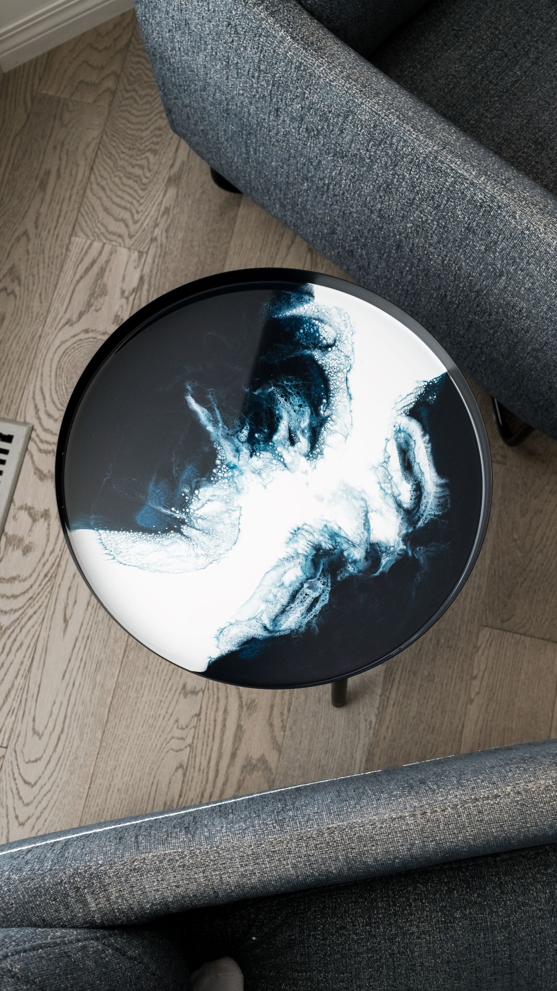 Resin Accented Side Table