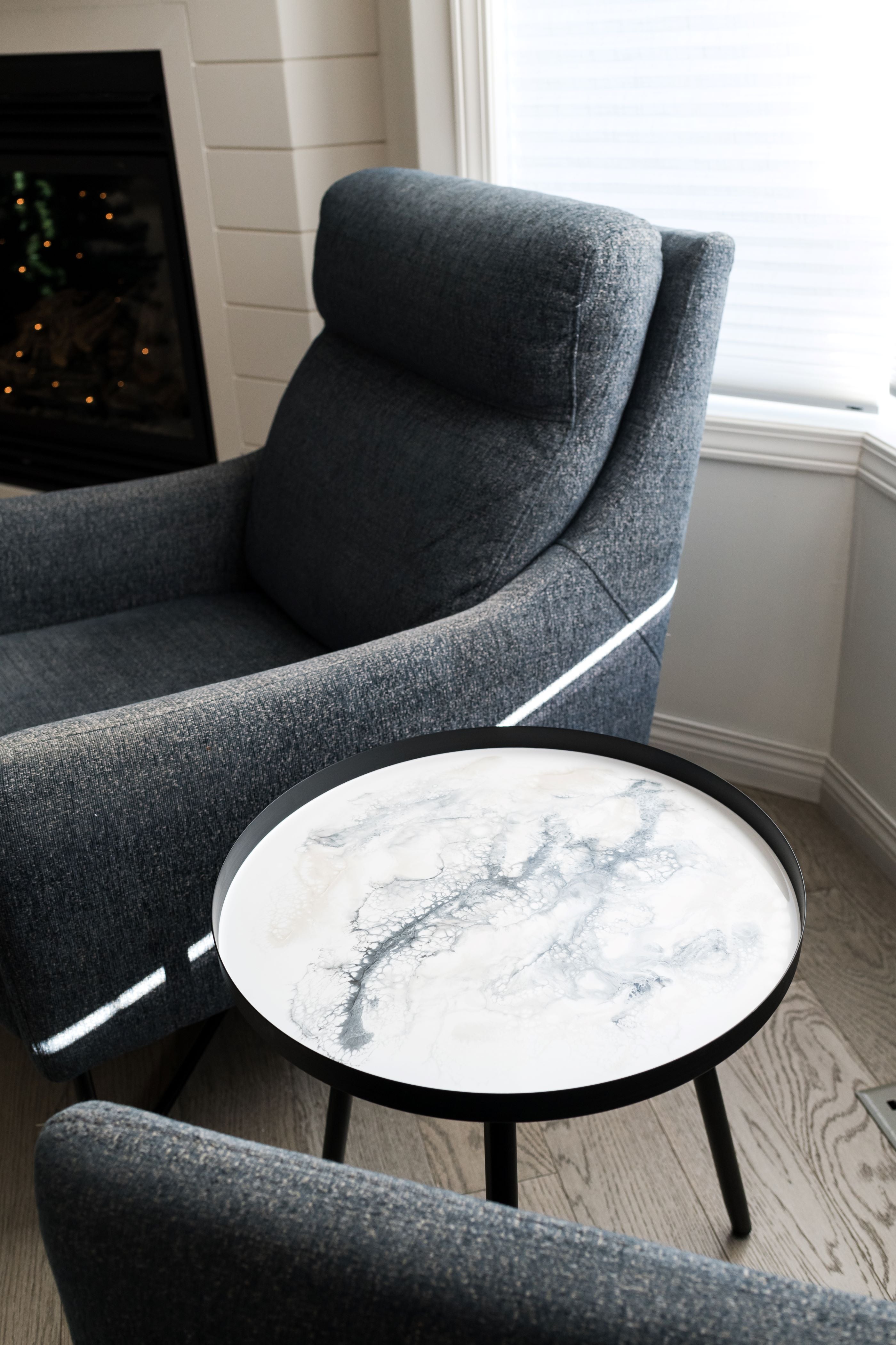 Resin Accented Side Table