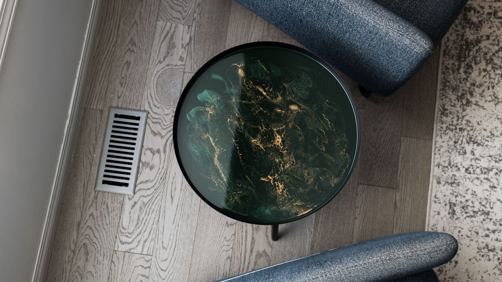 Resin Accented Side Table