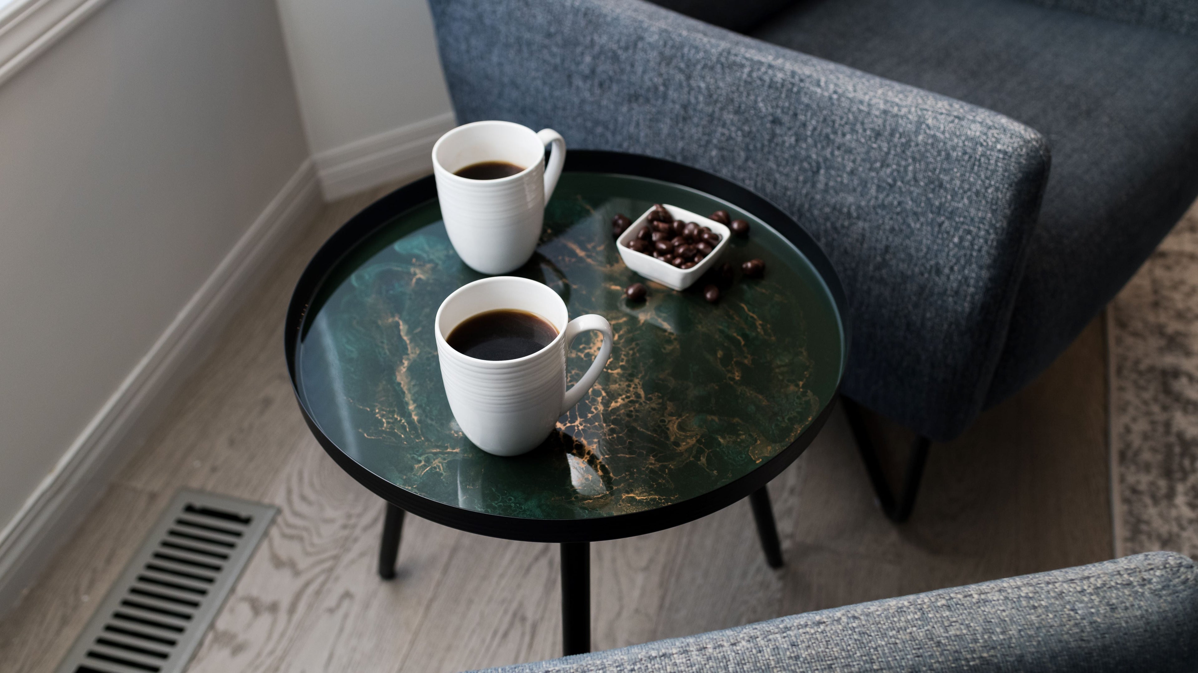 Resin Accented Side Table