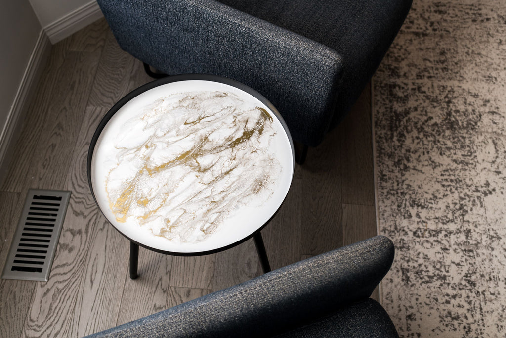 Resin Accented Side Table