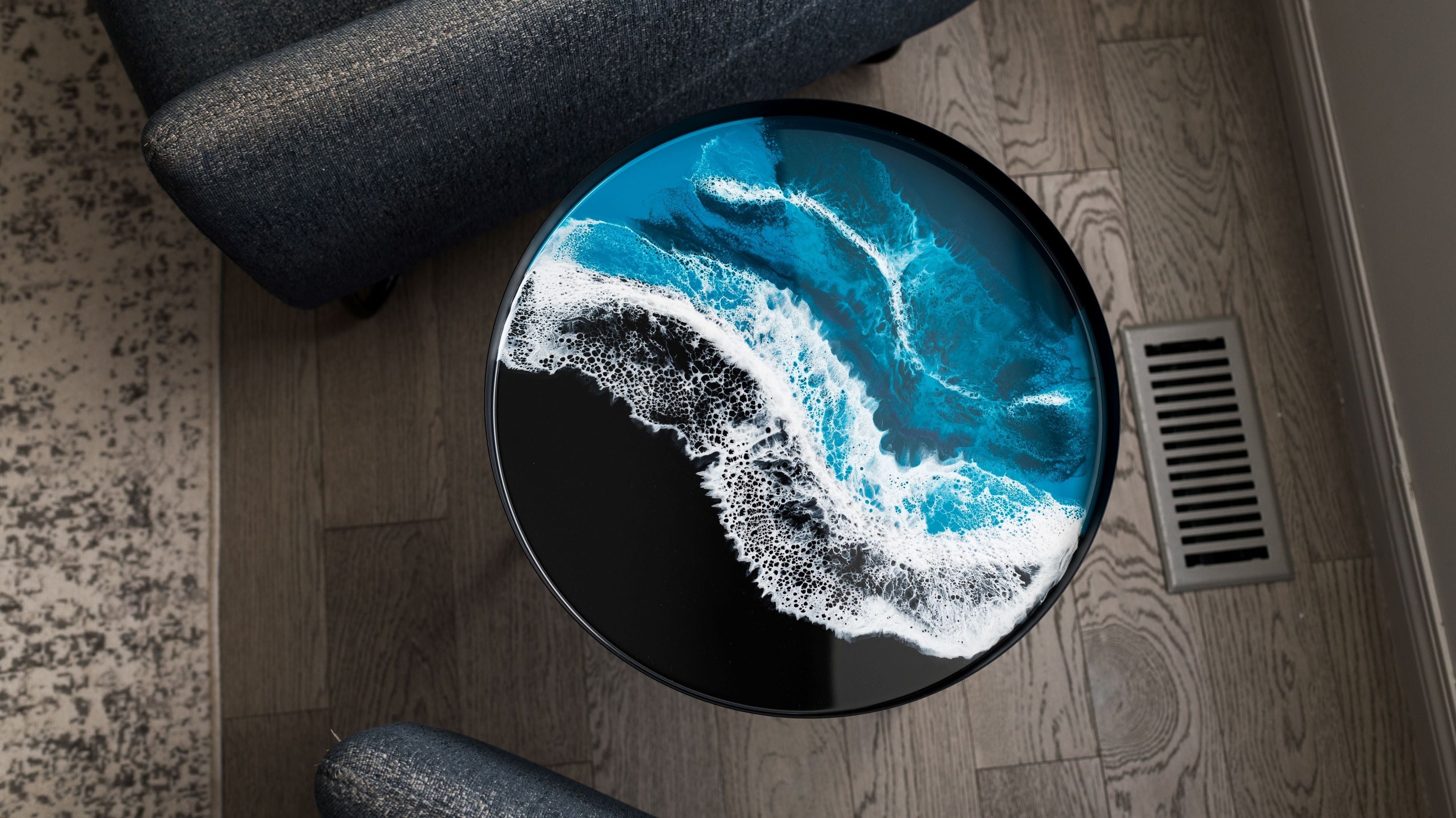 Resin Accented Side Table