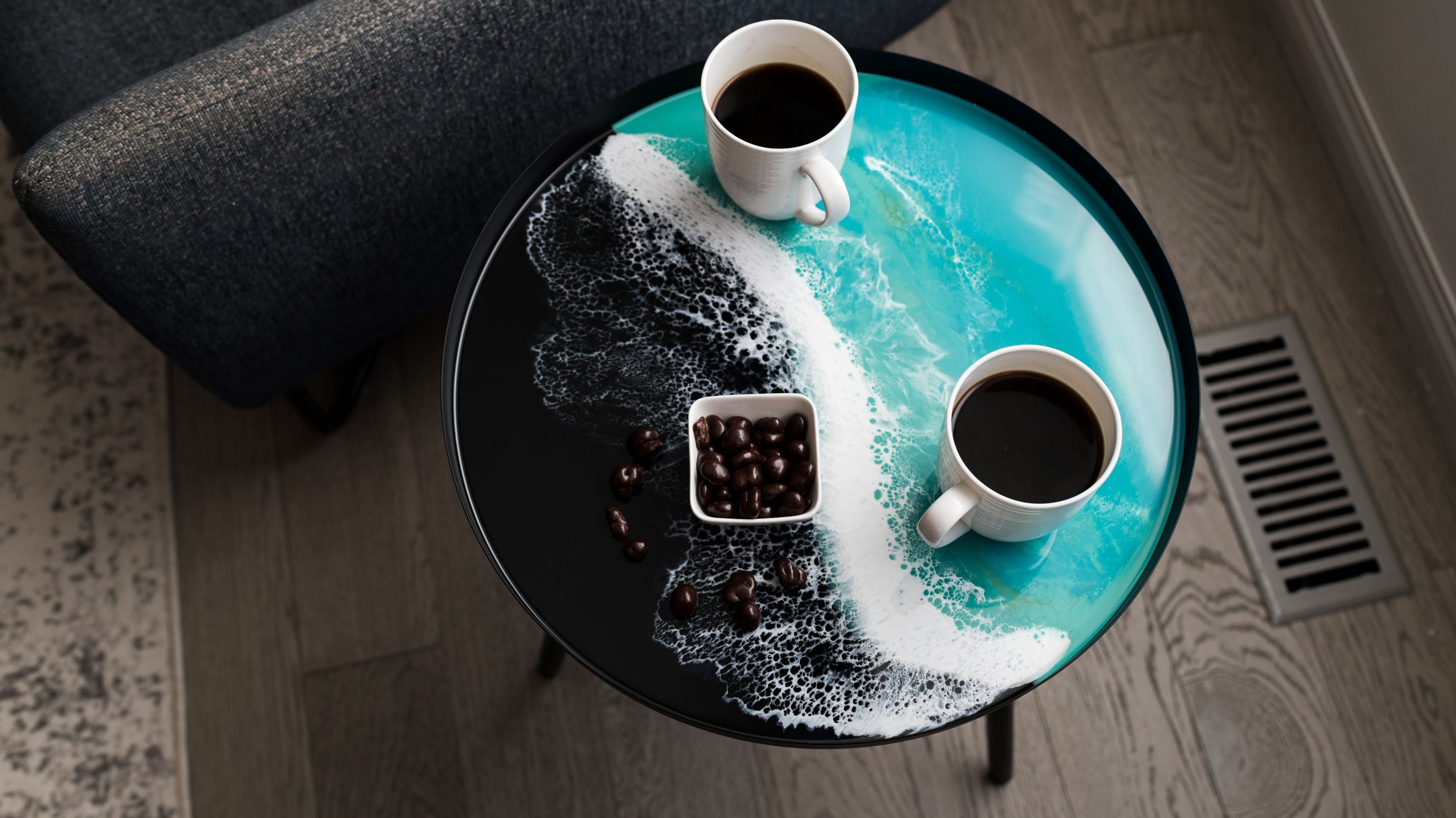 Resin Accented Side Table